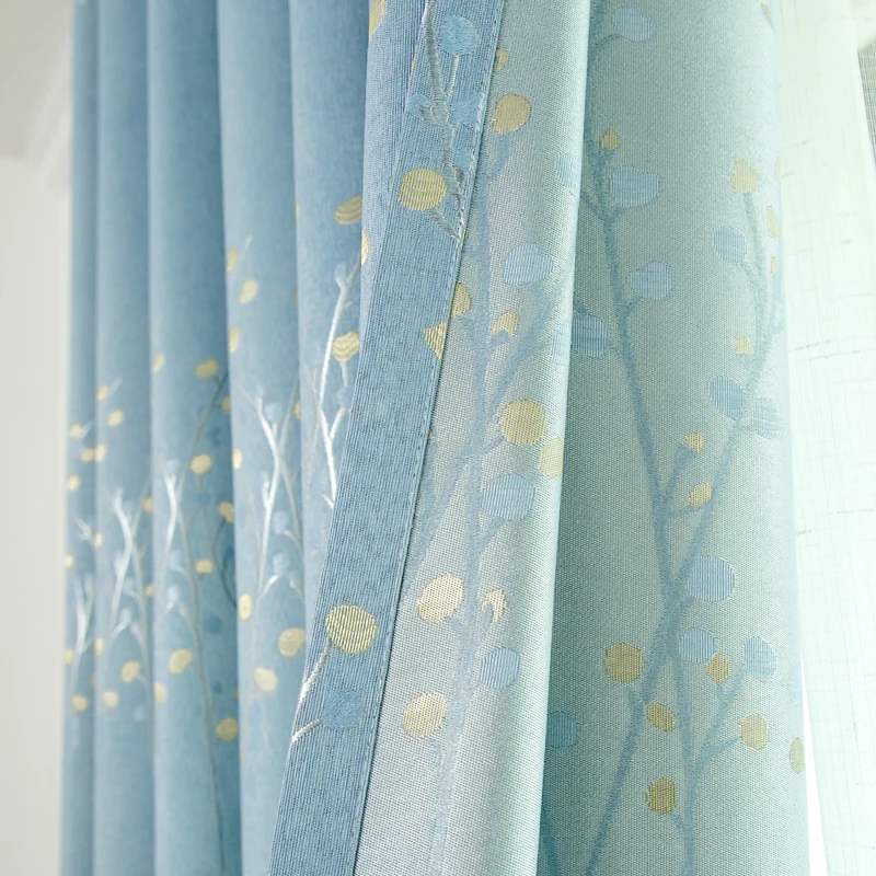 Nordic Simple Style Grey/Blue Blackout Curtains for Bedroom Floral Embroidered Window Curtain Drapes Living Room Curtains Decor
Nordic Simple Style Grey/Blue Blackout Curtains for Bedroom Floral Embroidered Window Curtain Drapes Living Room Curtains Decor