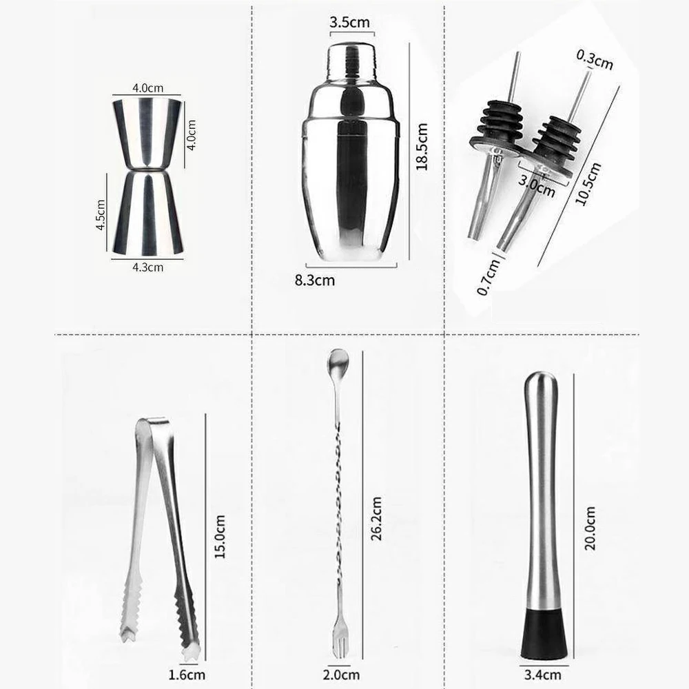 High Quality 8Pcs Stainless Steel Cocktail Shaker 550ml Mixer Wine Martini Boston Shaker For Bartender Drink Party Bar Tools New
High Quality 8Pcs Stainless Steel Cocktail Shaker 550ml Mixer Wine Martini Boston Shaker For Bartender Drink Party Bar Tools New
