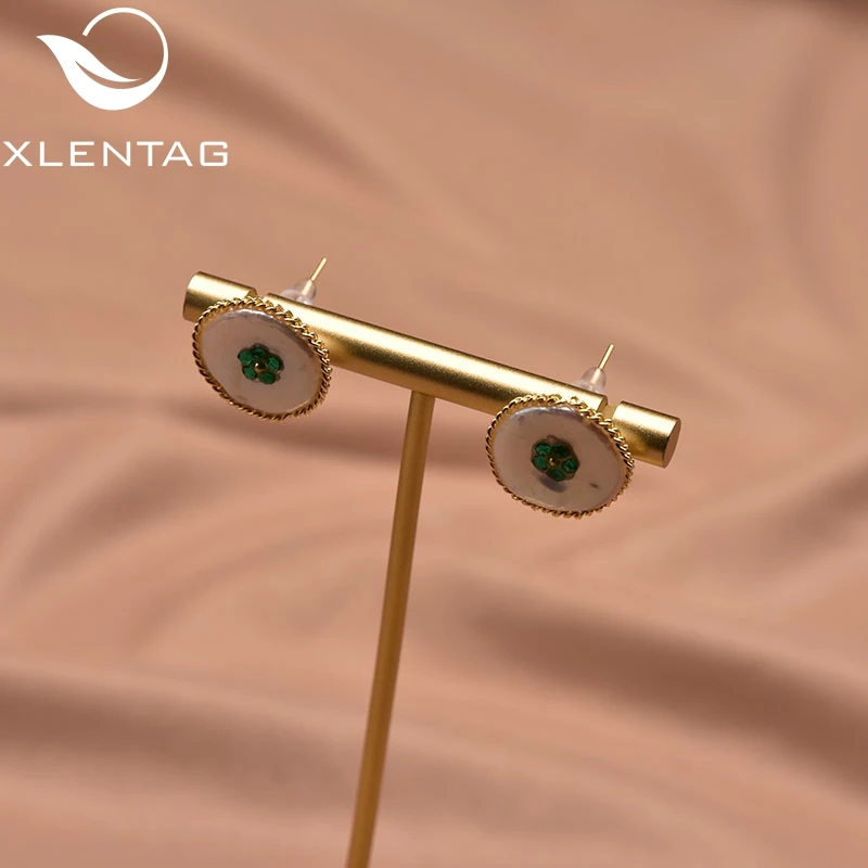 Xlentag Hand Made Mpure Natural Baroque Emerald Pearl Stud Earrings Wedding Party Gift Luxury Fashion Female Fine Jewelry GE1016
Xlentag Hand Made Mpure Natural Baroque Emerald Pearl Stud Earrings Wedding Party Gift Luxury Fashion Female Fine Jewelry GE1016
