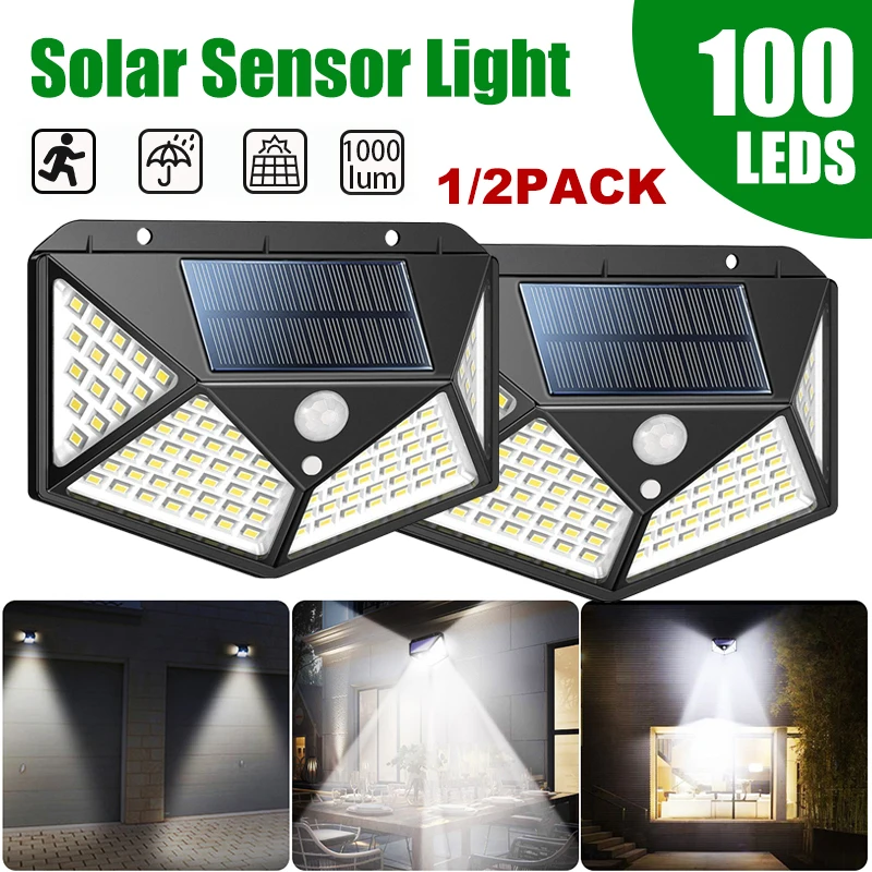 100 LED Outdoor Solar Lamp PIR Motion Sensor Waterproof Sunlight Powered wall Light Garden decoration Emergency Street Light
100 LED Outdoor Solar Lamp PIR Motion Sensor Waterproof Sunlight Powered wall Light Garden decoration Emergency Street Light