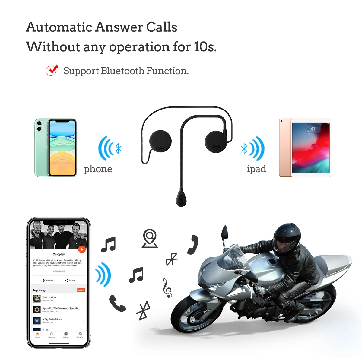 Kebidumei Moto Helmet Headset Bluetooth 5.0 Ultra-Thin Motorcycle Earphones Wireless Speaker Headphone Handsfree Call Music Play
Kebidumei Moto Helmet Headset Bluetooth 5.0 Ultra-Thin Motorcycle Earphones Wireless Speaker Headphone Handsfree Call Music Play