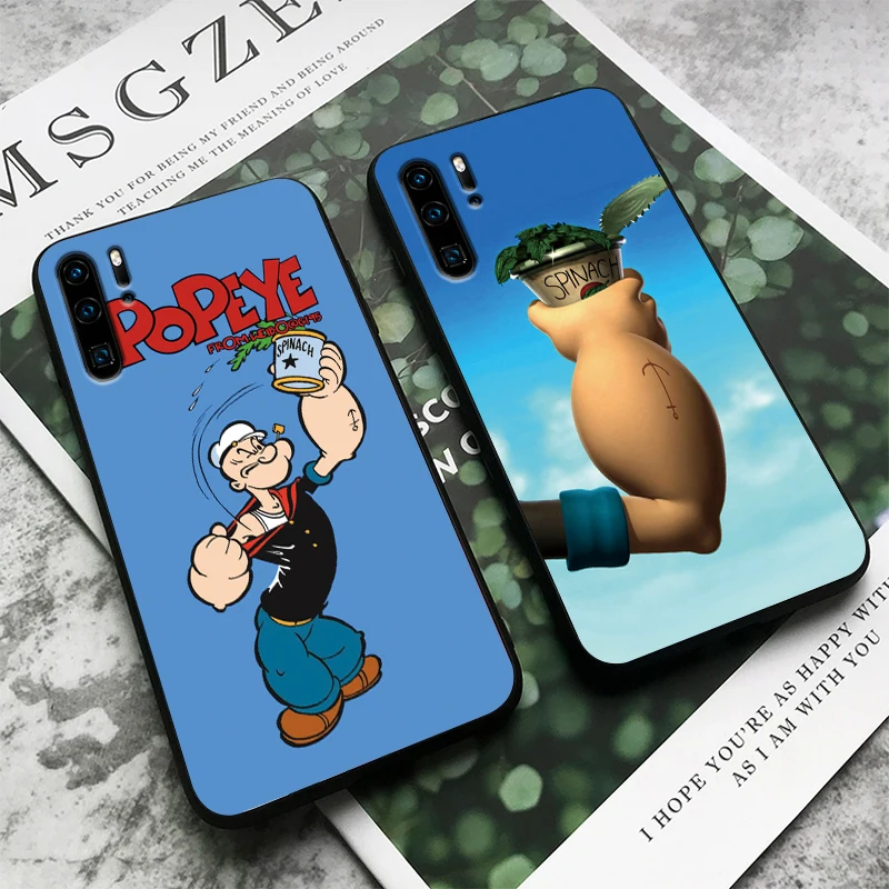 Матовый Силиконовый чехол для телефона huawei Honor 8X8 Lite 8C View 20 Note 9X10 Pro Popeye the Sailor