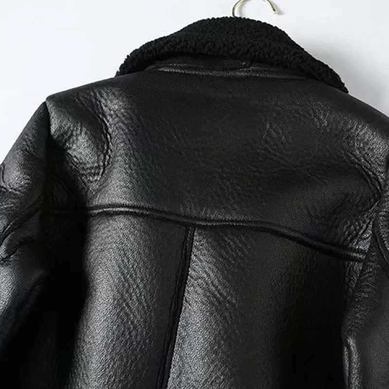 Fur Keep Warm And Windproof Motorcycle Lapel Long Sleeve Women Biker Jacket Beige Lamb Fur Belt Ladies Coat Female Tops Thicken
Fur Keep Warm And Windproof Motorcycle Lapel Long Sleeve Women Biker Jacket Beige Lamb Fur Belt Ladies Coat Female Tops Thicken