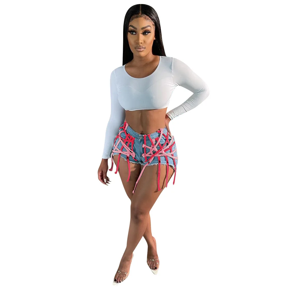 Fashion Girls 2021 Newest Denim Hot Shorts Zipper High Waist Hollow Out Bandage String Tassels Casual Jeans Street Wear Summer
Fashion Girls 2021 Newest Denim Hot Shorts Zipper High Waist Hollow Out Bandage String Tassels Casual Jeans Street Wear Summer
