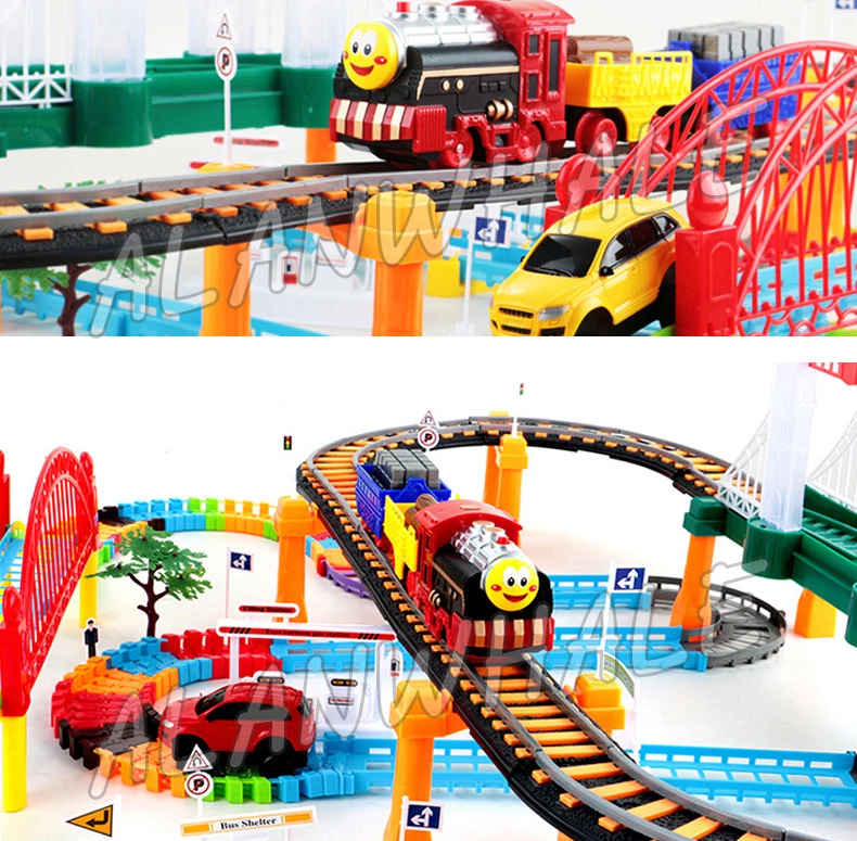 148pcs 3D Two-Layer Rail Train Set Engines Track Roller Electric Musical Railway Sound Light Car Toys Model Boys
148pcs 3D Two-Layer Rail Train Set Engines Track Roller Electric Musical Railway Sound Light Car Toys Model Boys