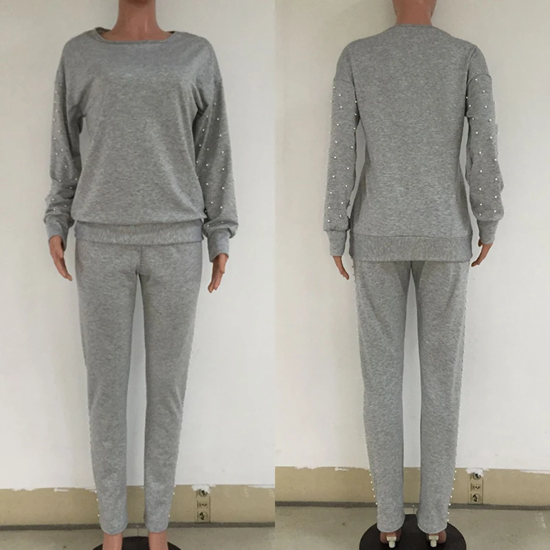 Pearl Women's Two-Piece Pearl Sportswear Beaded Top Pullover Long Sleeve Jacket 2 Piece Women's Suit Sweatshirt Spring Autumn
Pearl Women's Two-Piece Pearl Sportswear Beaded Top Pullover Long Sleeve Jacket 2 Piece Women's Suit Sweatshirt Spring Autumn