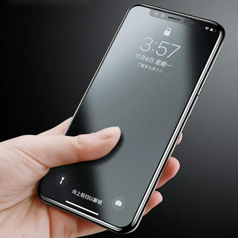 9H матовое закаленное стекло для Iphone X XS XR MAX полное покрытие Защитная пленка 6 6S 7 8
