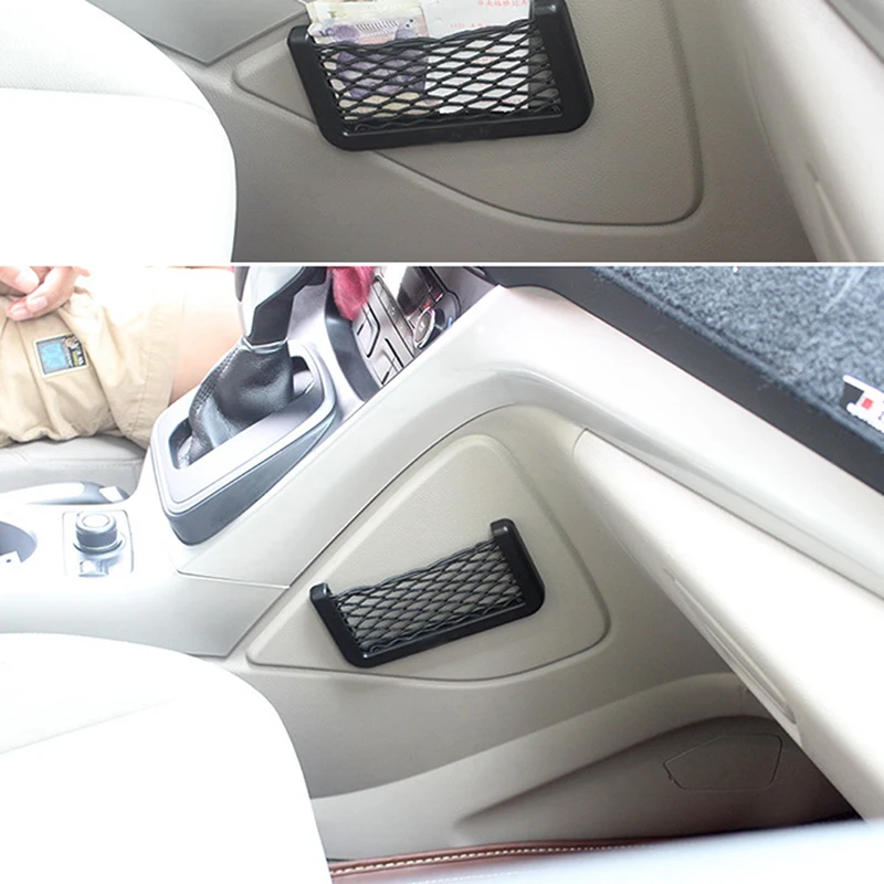 Car Mesh Net Bag Car Organizer Universal Storage Net Holder Pocket