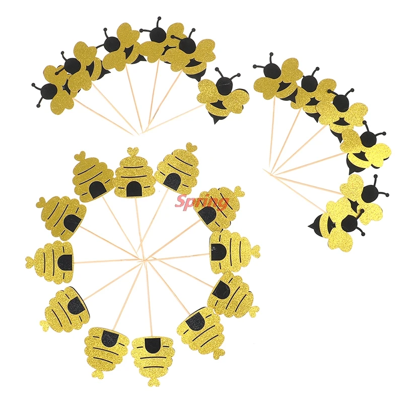 New 12pcs Bee Shape Cupcake Paper Cake Topper Birtay Party Cake Honeybee Fruit Picks Dessert Decorative Supplies
New 12pcs Bee Shape Cupcake Paper Cake Topper Birtay Party Cake Honeybee Fruit Picks Dessert Decorative Supplies