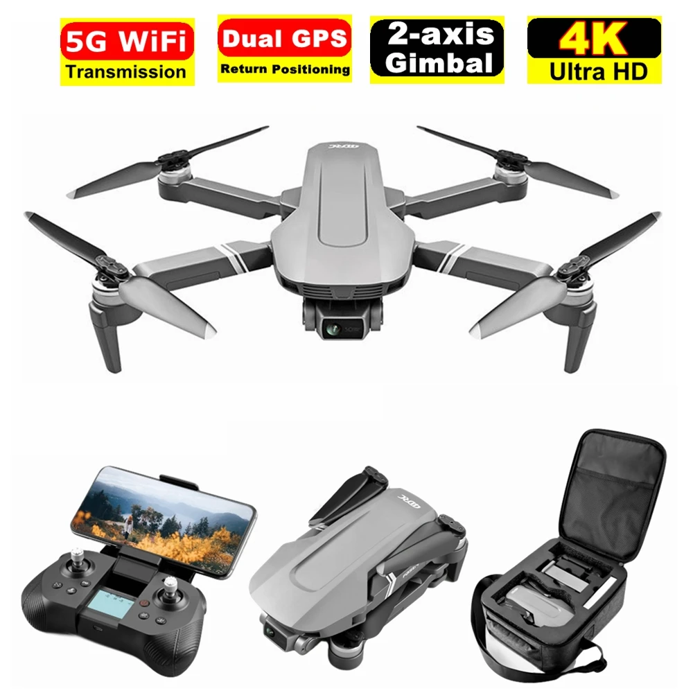 KCX GPS беспилотные летательные аппараты с 5G Wi Fi 2 Ось Gimbal 4K видом от первого лица