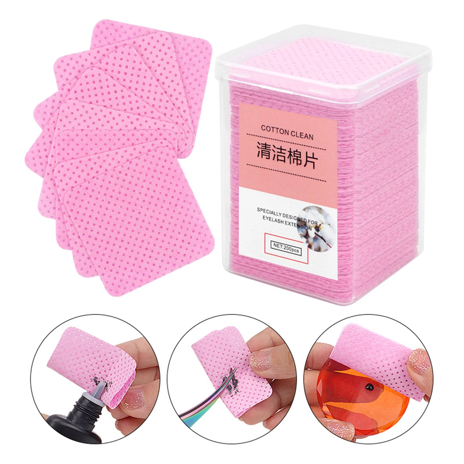 200PCS Eyelash Glue Remover Wipe Lint-Free Paper Cotton Wipes Glue Bottle Mouth Cleaning Remover Paper Cleaner Pads with Box
200PCS Eyelash Glue Remover Wipe Lint-Free Paper Cotton Wipes Glue Bottle Mouth Cleaning Remover Paper Cleaner Pads with Box