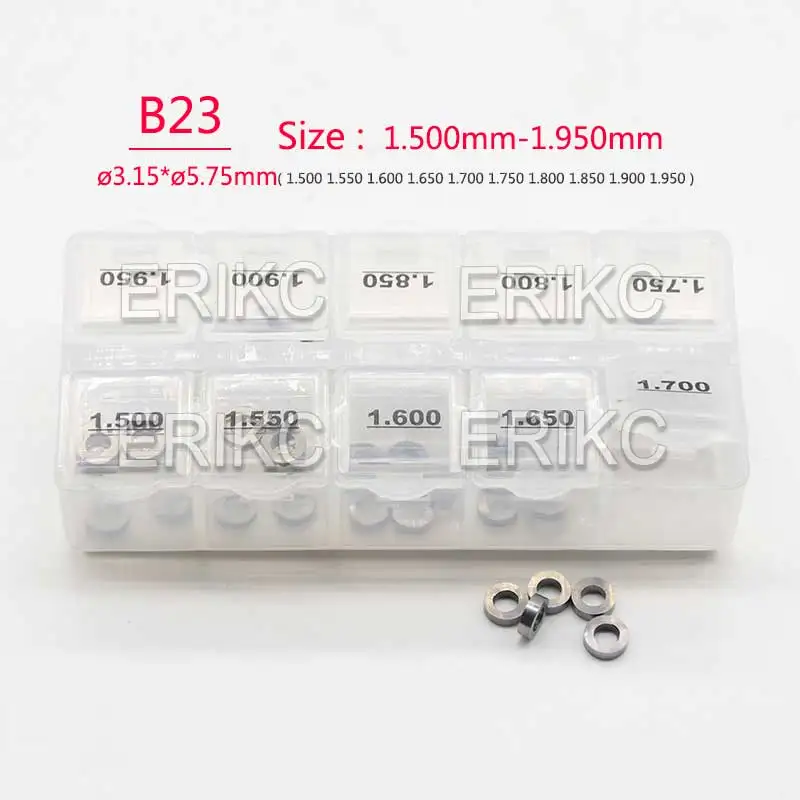 ERIKC Injector Nozzle Washer B23 Shims 50PCS Auto Diesel Engine Common Rail Injektor Gasket Sizes 1.50-1.95mm 3.15x5.75mm
ERIKC Injector Nozzle Washer B23 Shims 50PCS Auto Diesel Engine Common Rail Injektor Gasket Sizes 1.50-1.95mm 3.15x5.75mm