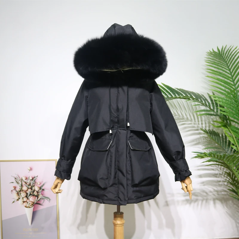 Real Natural Fox Fur Collar 2020 Winter Jacket Women Hooded Down Parkas Medium Long Overcoat Loose Thick Warm Female Down Coat
Real Natural Fox Fur Collar 2020 Winter Jacket Women Hooded Down Parkas Medium Long Overcoat Loose Thick Warm Female Down Coat