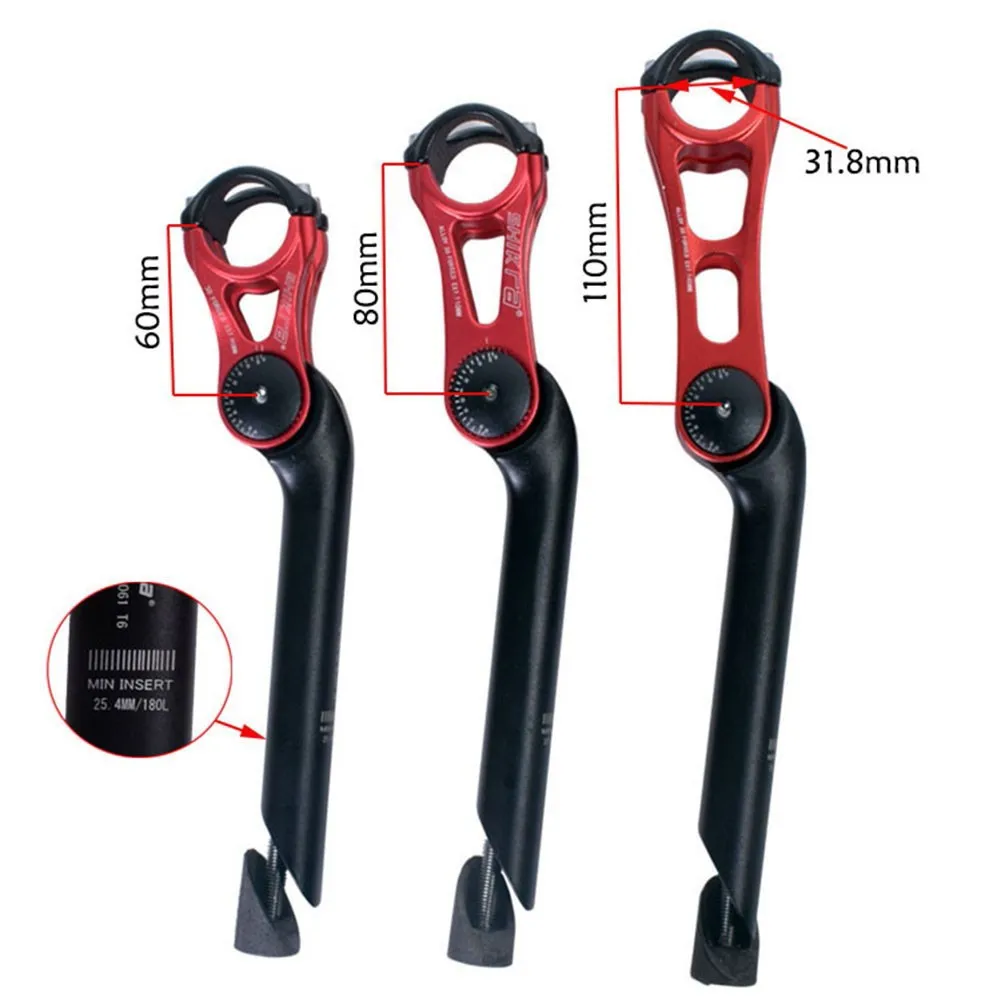 Bicycle Adjustable Angle Stem Quill Stem MTB Road Raise Handlebar 60/80/110mm Mountain Bike Front Fork Stem Accessories Ciclismo
Bicycle Adjustable Angle Stem Quill Stem MTB Road Raise Handlebar 60/80/110mm Mountain Bike Front Fork Stem Accessories Ciclismo