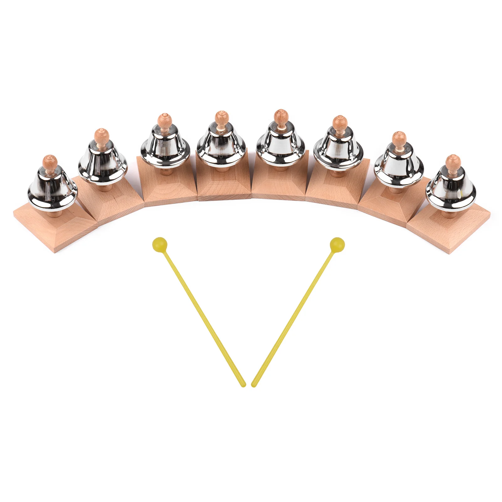 8 Note Percussion Bell Set 8pcs Handbell Hand Bells Desk Bells with 2 Mallets Children Baby Early Education Musical Instrument
8 Note Percussion Bell Set 8pcs Handbell Hand Bells Desk Bells with 2 Mallets Children Baby Early Education Musical Instrument