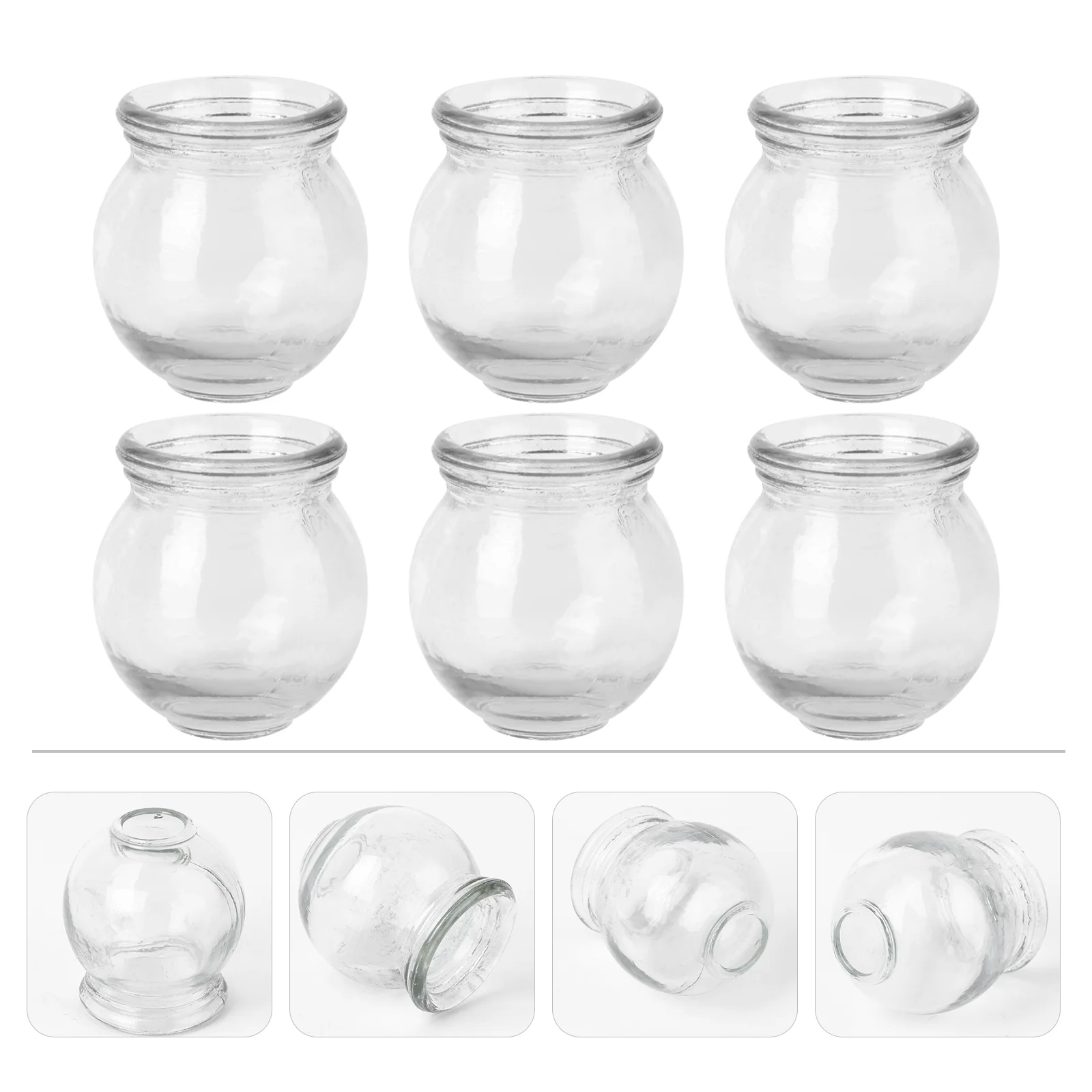 6 Pcs Glass Cupping Therapy Set Cupping Therapy Device Cupping Cups Fire Glass Cupping (No.1)
6 Pcs Glass Cupping Therapy Set Cupping Therapy Device Cupping Cups Fire Glass Cupping (No.1)