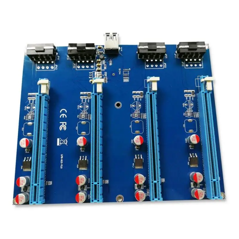 1pcs PCI-E X1 To 4 PIC Express X16 Expansion Kit 1 To 4 Port PCI Express Switch Multiplier PIC HUB 6 Pin Sata USB Riser Card
1pcs PCI-E X1 To 4 PIC Express X16 Expansion Kit 1 To 4 Port PCI Express Switch Multiplier PIC HUB 6 Pin Sata USB Riser Card