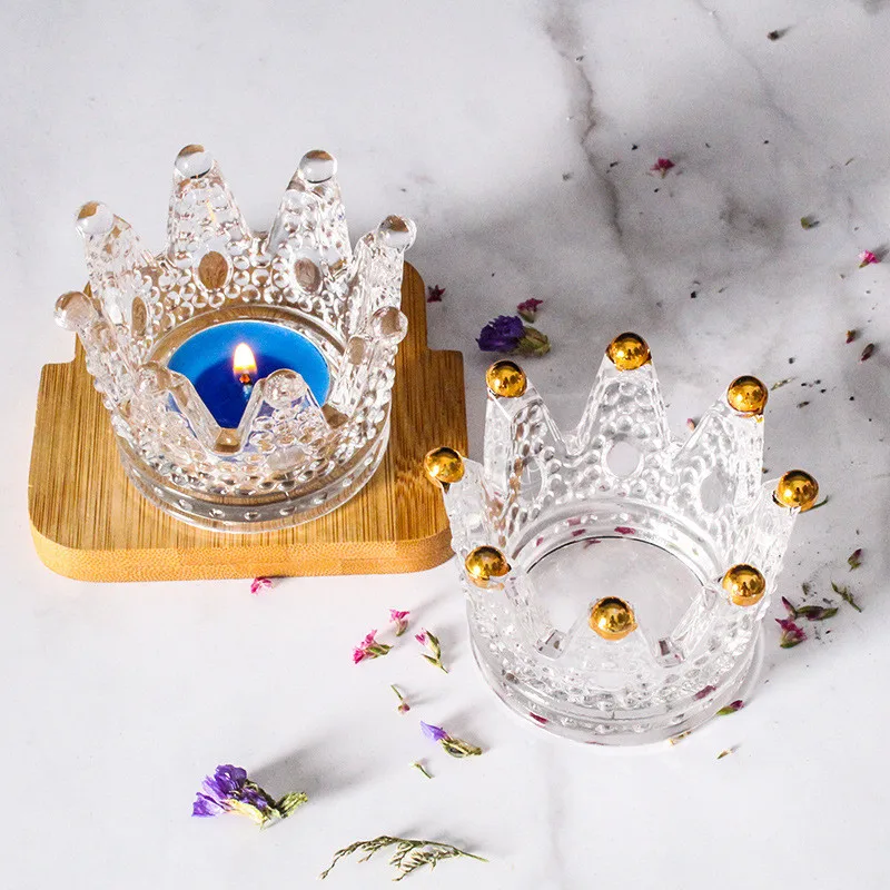 Nordic Crown Crystal Candlestick Ornaments Necklace Ring Storage Glass Candle Cup Embossed Luxury Home Living Room Table Decor
Nordic Crown Crystal Candlestick Ornaments Necklace Ring Storage Glass Candle Cup Embossed Luxury Home Living Room Table Decor