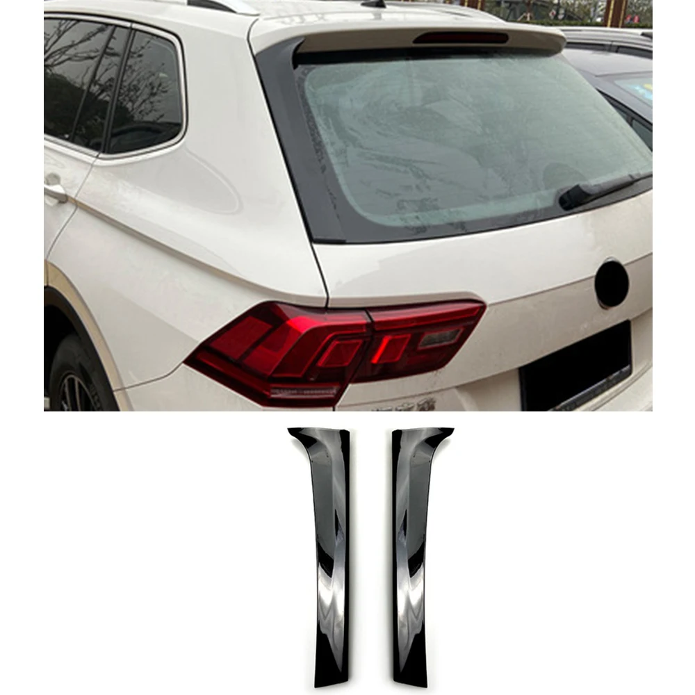 

Заднее боковое крыло автомобиля Стикеры для спойлера отделка крышки глянцевый черный для Volkswagen Tiguan L Tiguan MK2 2017-2020 моделирование хвоста