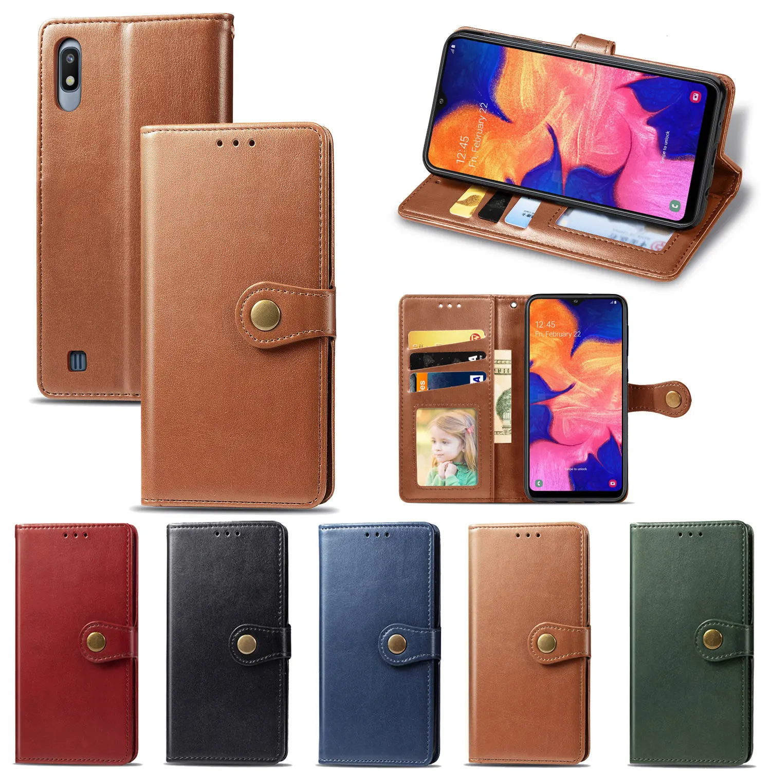 Чехлы для телефонов Samsung A10 A 10 магнитный чехол книжка с бумажником Galaxy 2019 M10 тонкий