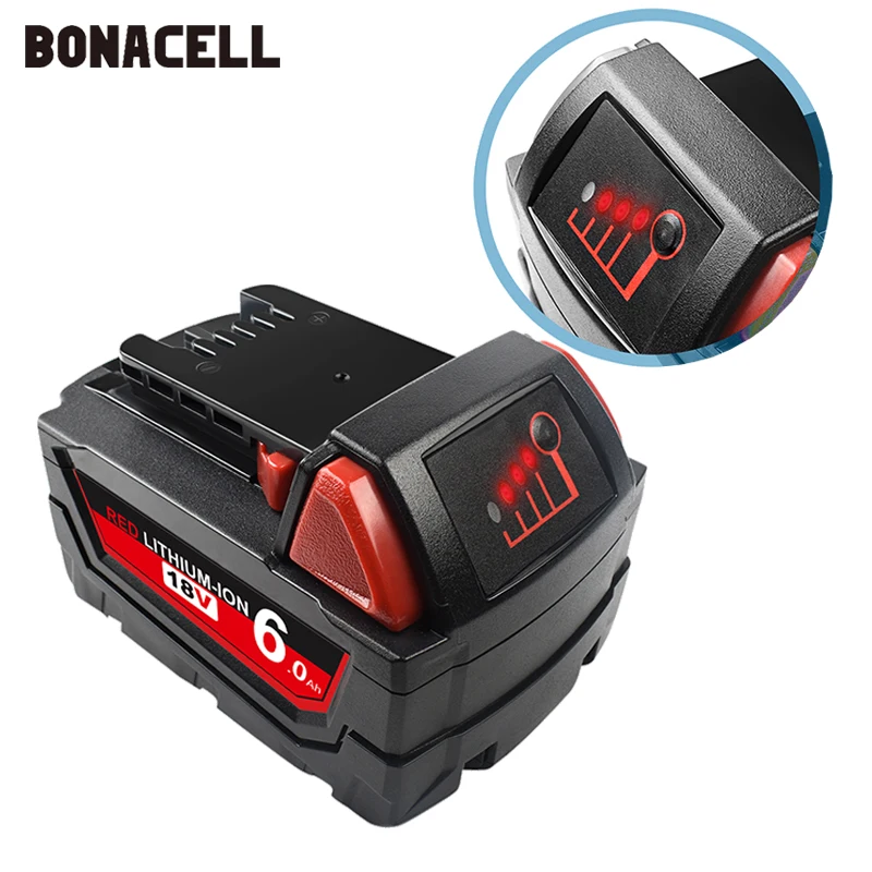 For Milwaukee M18 6.0Ah 18V M18 Power Tools Rechargeable Li-ion Battery Replacement 48-11-1815 48-11-1850 48-11-1840 L50
For Milwaukee M18 6.0Ah 18V M18 Power Tools Rechargeable Li-ion Battery Replacement 48-11-1815 48-11-1850 48-11-1840 L50