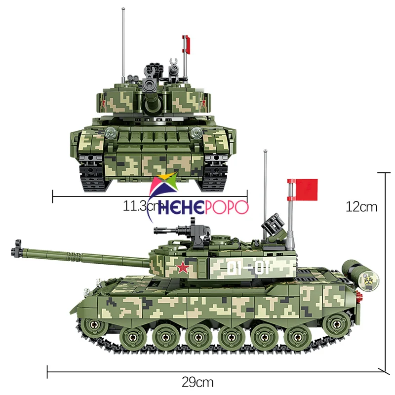 945PCS City Police WW2 99A Main Tank Model Building Blocks Military high-tech Soldier Figures Bricks Gift Toys For Children
945PCS City Police WW2 99A Main Tank Model Building Blocks Military high-tech Soldier Figures Bricks Gift Toys For Children