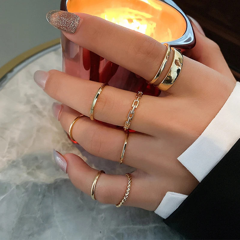 KLTOPP 7pcs Fashion Jewelry Rings Set Metal Alloy Hollow Round Opening Women Finger Ring For Girl Lady Party Wedding Gifts
KLTOPP 7pcs Fashion Jewelry Rings Set Metal Alloy Hollow Round Opening Women Finger Ring For Girl Lady Party Wedding Gifts