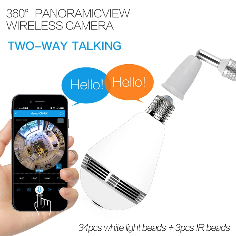 Wireless home wifi camera panoramic HD ip camera mobile phone remote 360 video surveillance housekeeping artifact
Wireless home wifi camera panoramic HD ip camera mobile phone remote 360 video surveillance housekeeping artifact