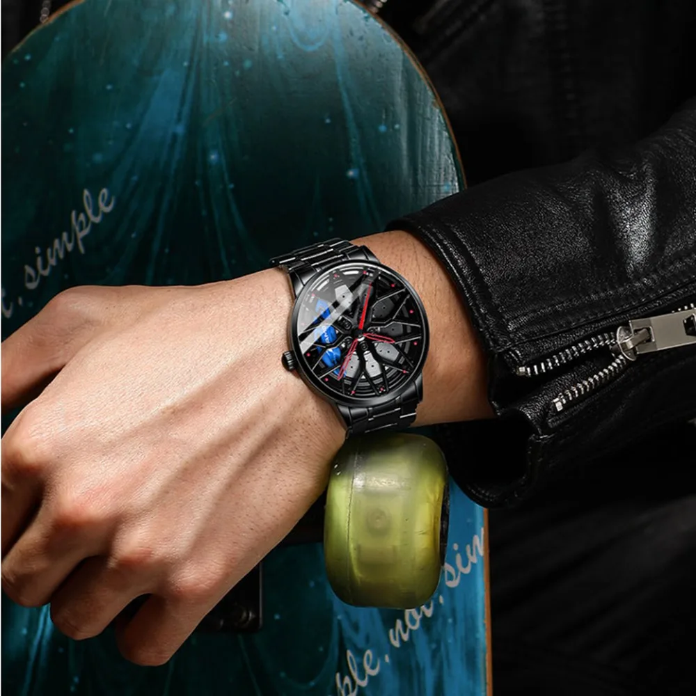 Часы наручные AMG мужские спортивные водонепроницаемые автоматические с колесами