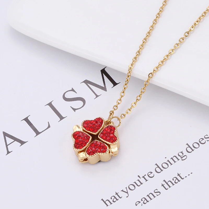 Lucky Four Leaf Clover Necklace Heart Shape Neck Chain Jewelry Gift for Women Girl FS99
Lucky Four Leaf Clover Necklace Heart Shape Neck Chain Jewelry Gift for Women Girl FS99