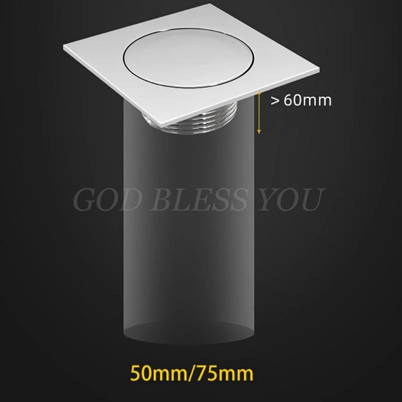 Metal Anti-odor Floor Drain Square Pop-Up Floor Drain Cover Shower Room Anti-rust Push Down Drain Plug for Home Bathroom Use
Metal Anti-odor Floor Drain Square Pop-Up Floor Drain Cover Shower Room Anti-rust Push Down Drain Plug for Home Bathroom Use