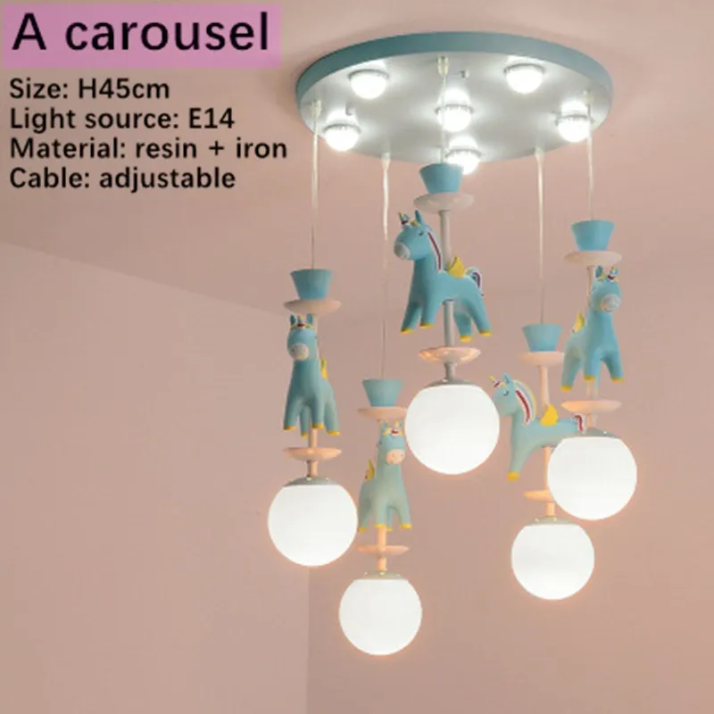 Modern Chandelier Creative Ins Carousel Resin Lamp Led Children's Room Decoration E14 Art School Lighting
Modern Chandelier Creative Ins Carousel Resin Lamp Led Children's Room Decoration E14 Art School Lighting