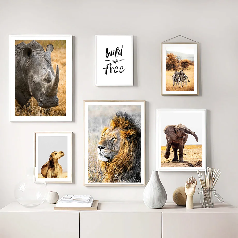 Rhino Giraffe Camel Elephant Zebra Lion Wall Art Canvas Painting Nordic Posters And Prints Wall Pictures For Living Room Decor
Rhino Giraffe Camel Elephant Zebra Lion Wall Art Canvas Painting Nordic Posters And Prints Wall Pictures For Living Room Decor