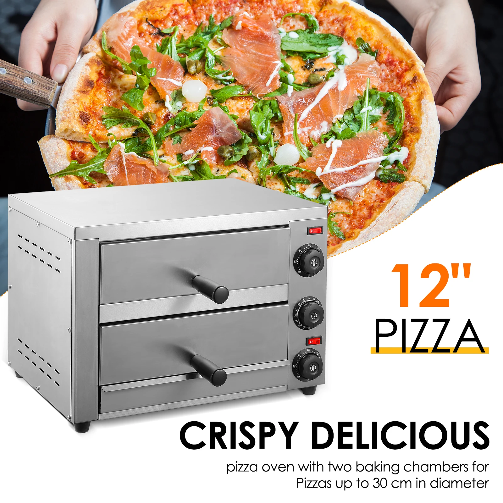12 Inch Pizza Oven Electric Oven double-layer Bread baking Household Electric Oven Bread Cake Toaster Oven Pizza Baking Machine
12 Inch Pizza Oven Electric Oven double-layer Bread baking Household Electric Oven Bread Cake Toaster Oven Pizza Baking Machine
