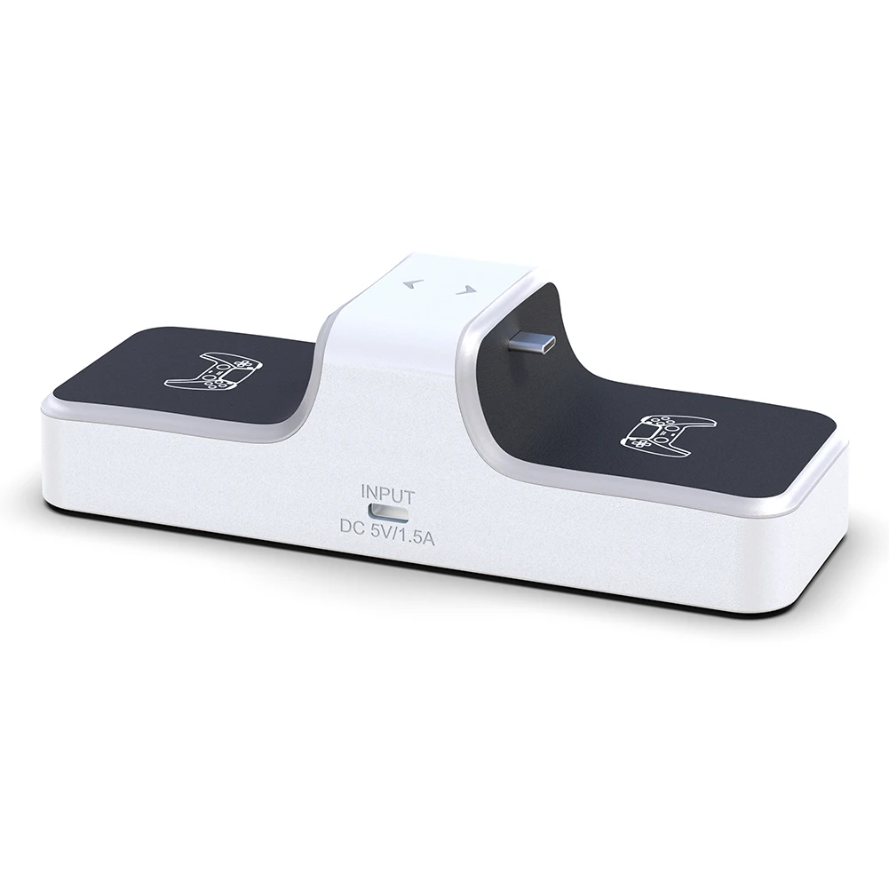 White Game Handle Charger 1500MA DC 5V for PS5 Dual Sense Dual USB Charging Dock with USB A Output Port
White Game Handle Charger 1500MA DC 5V for PS5 Dual Sense Dual USB Charging Dock with USB A Output Port