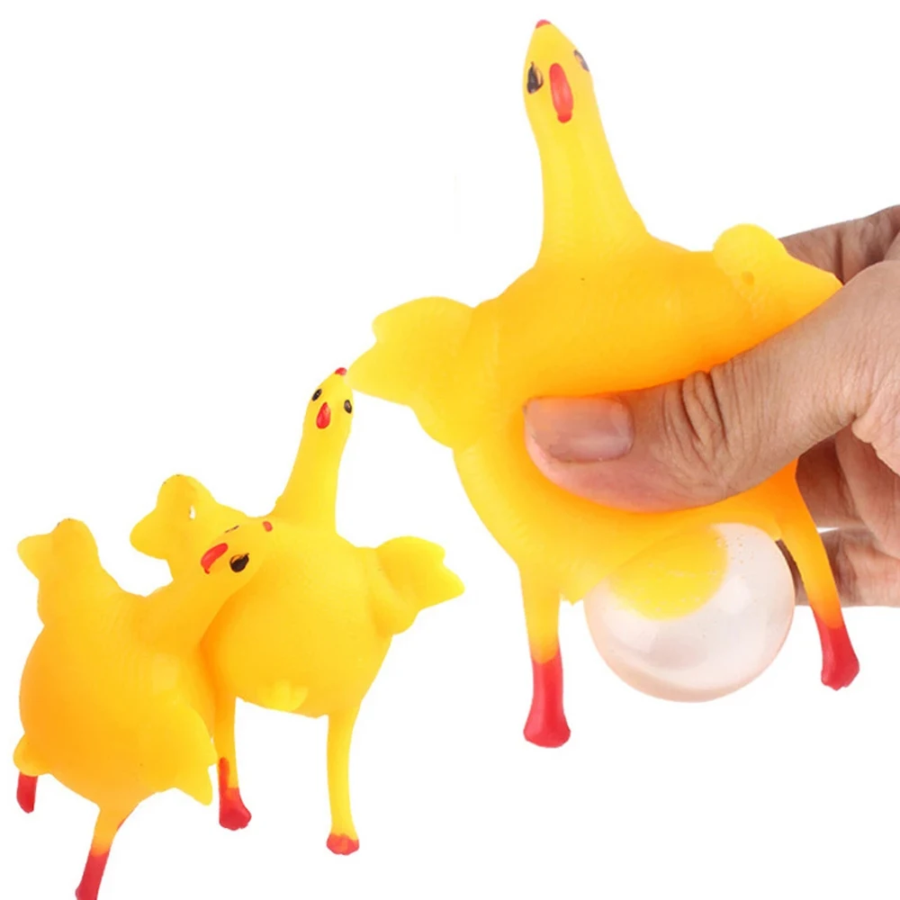

Children Gift Key Ring Gags Funny Trinket Pranks Maker Chicken Laying Eggs Practical Jokes Spoof Tricky Toy