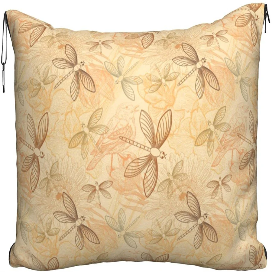 Retro Dragonfly Painting Travel pillow blanket two-in-one backpack strap and compact airplane bag waist support 60x43 inches
Retro Dragonfly Painting Travel pillow blanket two-in-one backpack strap and compact airplane bag waist support 60x43 inches