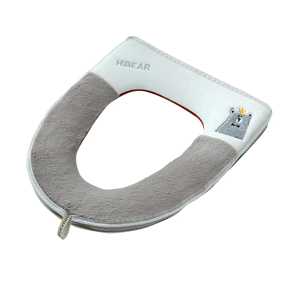 Washable Toilet Seat Cover Household Bathroom Waterproof Toilet Seat Accessories Reusable Waterproof Toilet Seat Pad Mat
