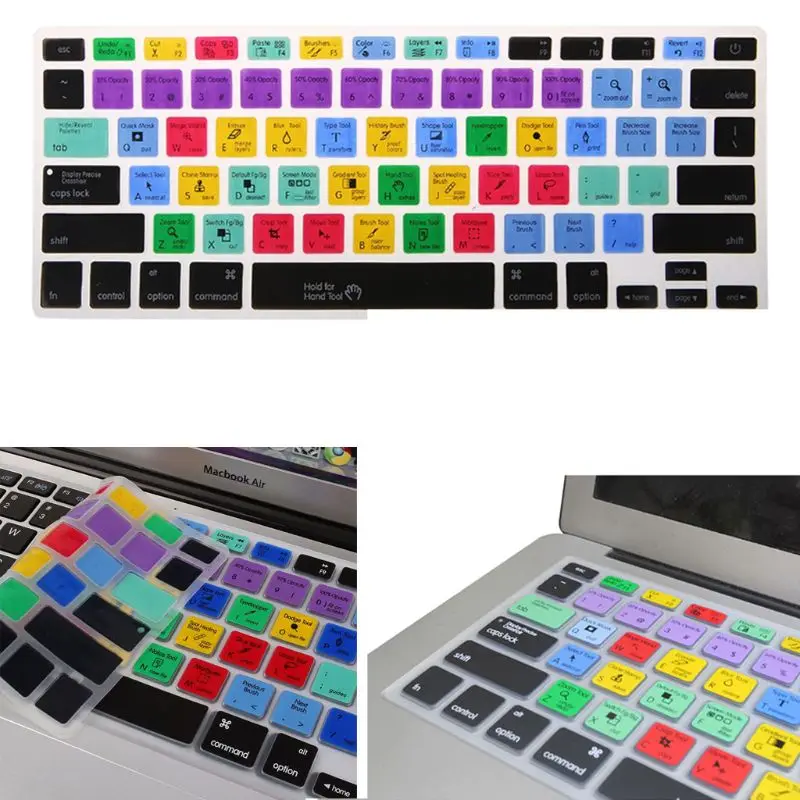 

English Adobe Photoshop Shortcut Keys Keyboard Protector Keyboard Covers