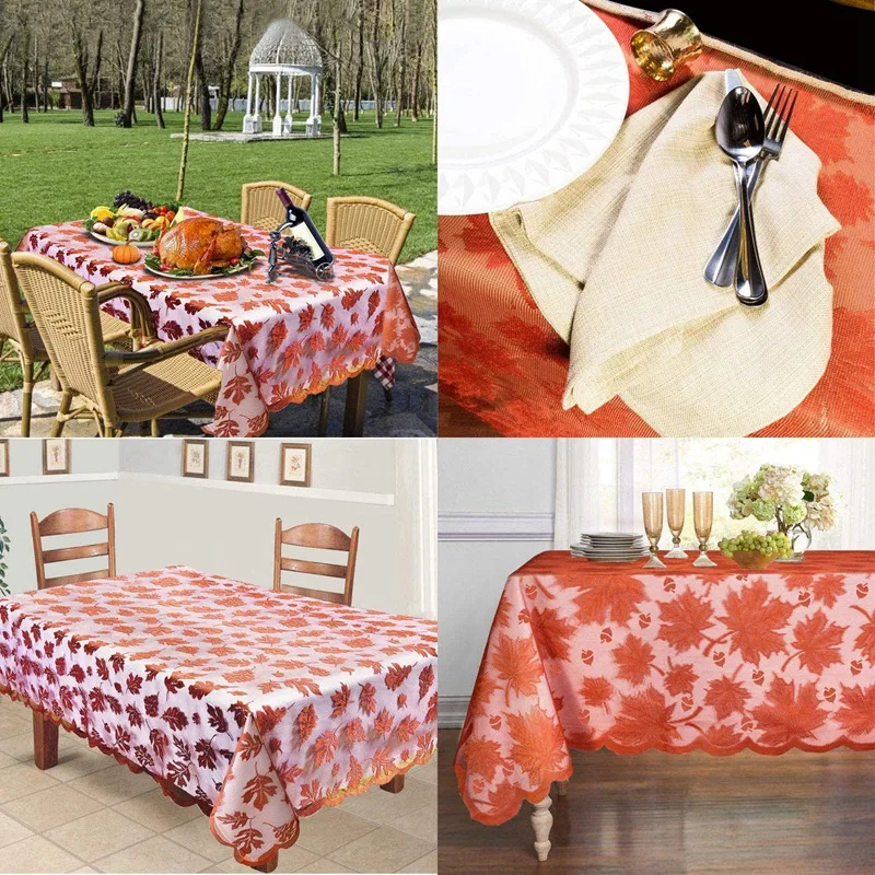Maple Leaves Tablecloth Rectangle Lace Table Cover Thanksgiving Decoration for Harvest Festival Party Dinner (Large)
Maple Leaves Tablecloth Rectangle Lace Table Cover Thanksgiving Decoration for Harvest Festival Party Dinner (Large)