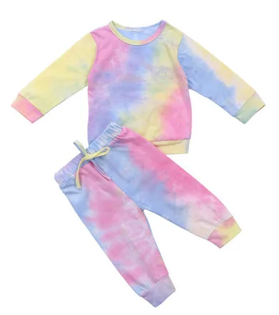 Little Girls Clothes Set Cotton Long-sleeved Fresh Tie-dye Round Neck Pullover Top and Elastic Waist Long Pants Casual Outfits
Little Girls Clothes Set Cotton Long-sleeved Fresh Tie-dye Round Neck Pullover Top and Elastic Waist Long Pants Casual Outfits