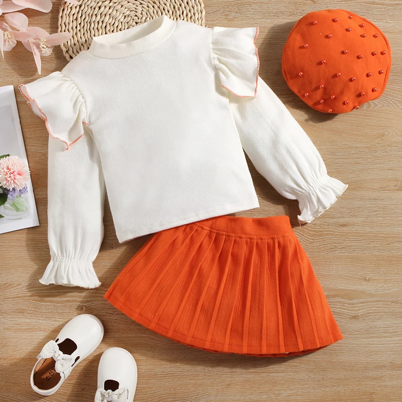 Girls' sweater knitted set 2022 new year christmas new Lantern Sleeve knitted lotus leaf Pullover pleated skirt set with hat
Girls' sweater knitted set 2022 new year christmas new Lantern Sleeve knitted lotus leaf Pullover pleated skirt set with hat