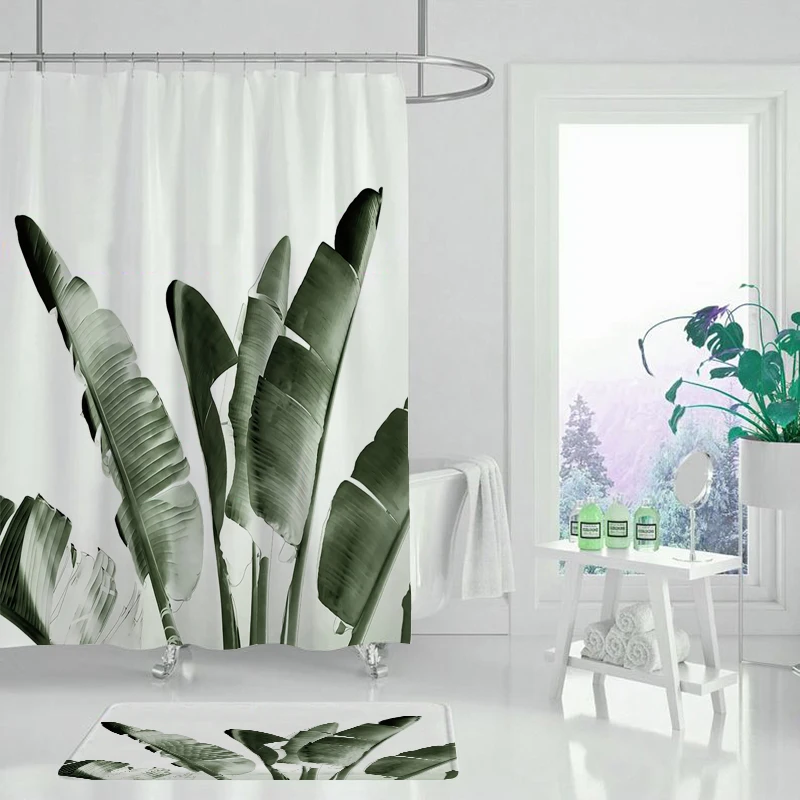 Plant shower curtain black plant decoration shower curtain set bathroom decoration waterproof shower curtain
Plant shower curtain black plant decoration shower curtain set bathroom decoration waterproof shower curtain