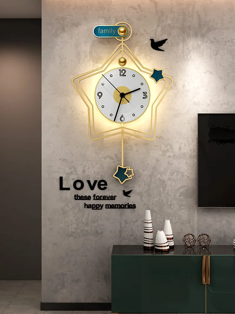 Nordic Minimalist Star Wall Clock Living Room Glowing Large Silent Wall Clock Modern Design Reloj Pared Wall Decor LL50WC
Nordic Minimalist Star Wall Clock Living Room Glowing Large Silent Wall Clock Modern Design Reloj Pared Wall Decor LL50WC
