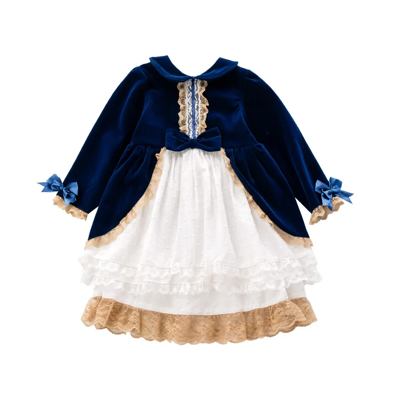 2020 New Autumn And Winter Long-Sleeved Dress Lace Stitching Princess Dress Ball Gown Party Dresses Kids Girls Clothing 2-6 T
2020 New Autumn And Winter Long-Sleeved Dress Lace Stitching Princess Dress Ball Gown Party Dresses Kids Girls Clothing 2-6 T