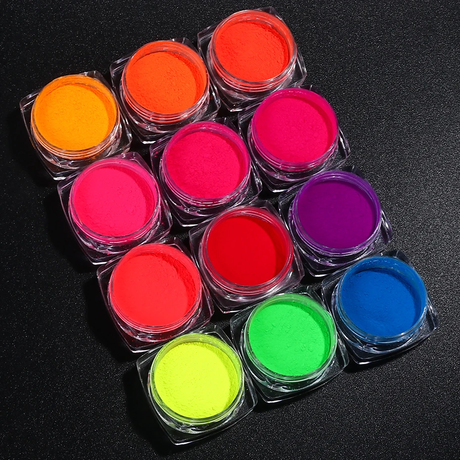 Neon Pigment Powder For Nails Fluorescent Ombre Nail Art Glitter Summer Design Chrome Dust DIY Manicure Decorations BEYE01-13-1 
Neon Pigment Powder For Nails Fluorescent Ombre Nail Art Glitter Summer Design Chrome Dust DIY Manicure Decorations BEYE01-13-1