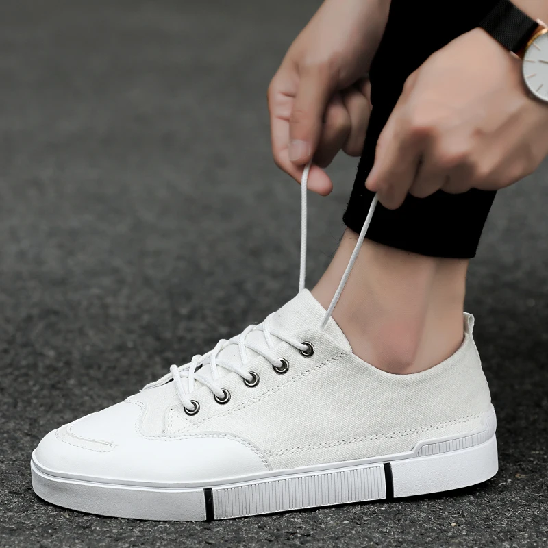 2021 New Trendy Shoes Canvas Board Shoes Trend Color Matching Breathable Cotton White Shoes Wild Fashion Casual Men's Shoes
2021 New Trendy Shoes Canvas Board Shoes Trend Color Matching Breathable Cotton White Shoes Wild Fashion Casual Men's Shoes
