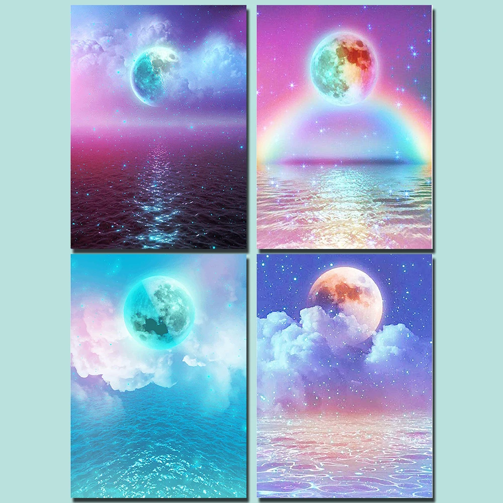 Diy Diamond Painting Beautiful Rainbow Moon Landscape 5D Rhinestone Diamond Cross Stitch Mosaic Handmade Embroidery Home Decor
Diy Diamond Painting Beautiful Rainbow Moon Landscape 5D Rhinestone Diamond Cross Stitch Mosaic Handmade Embroidery Home Decor
