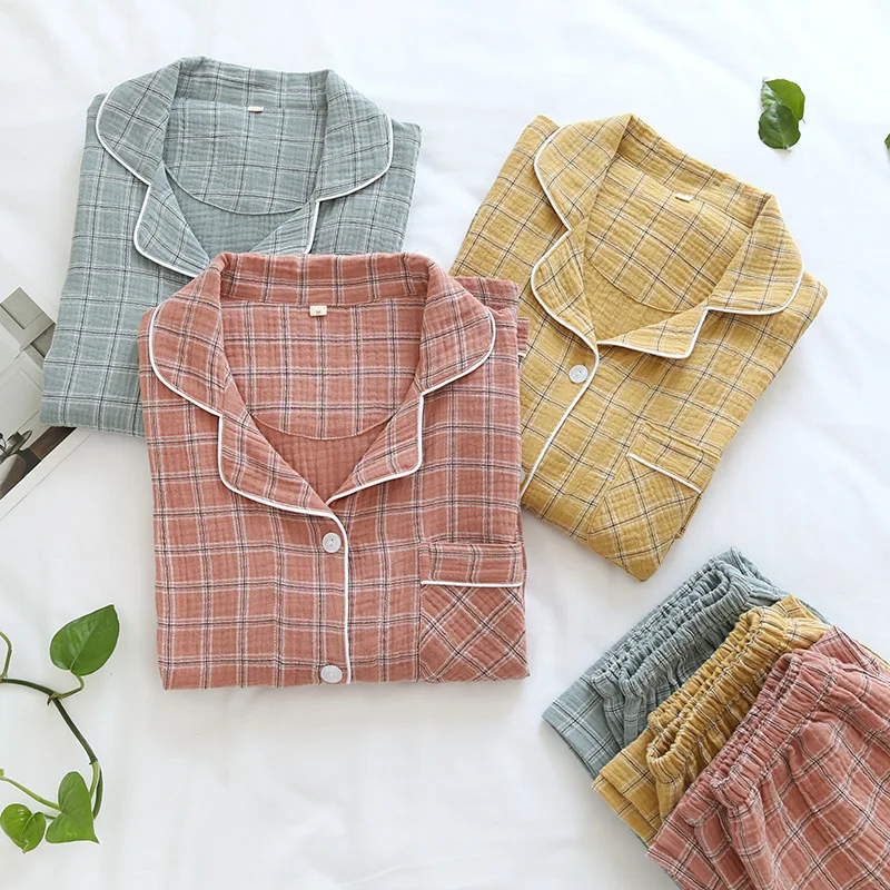 Couple Pajamas Set Women Lounge Wear Spring Cotton Long Sleeve Homewear Female Plaid Sleepwear Plus Size Loose Home Clothes Men
Couple Pajamas Set Women Lounge Wear Spring Cotton Long Sleeve Homewear Female Plaid Sleepwear Plus Size Loose Home Clothes Men
