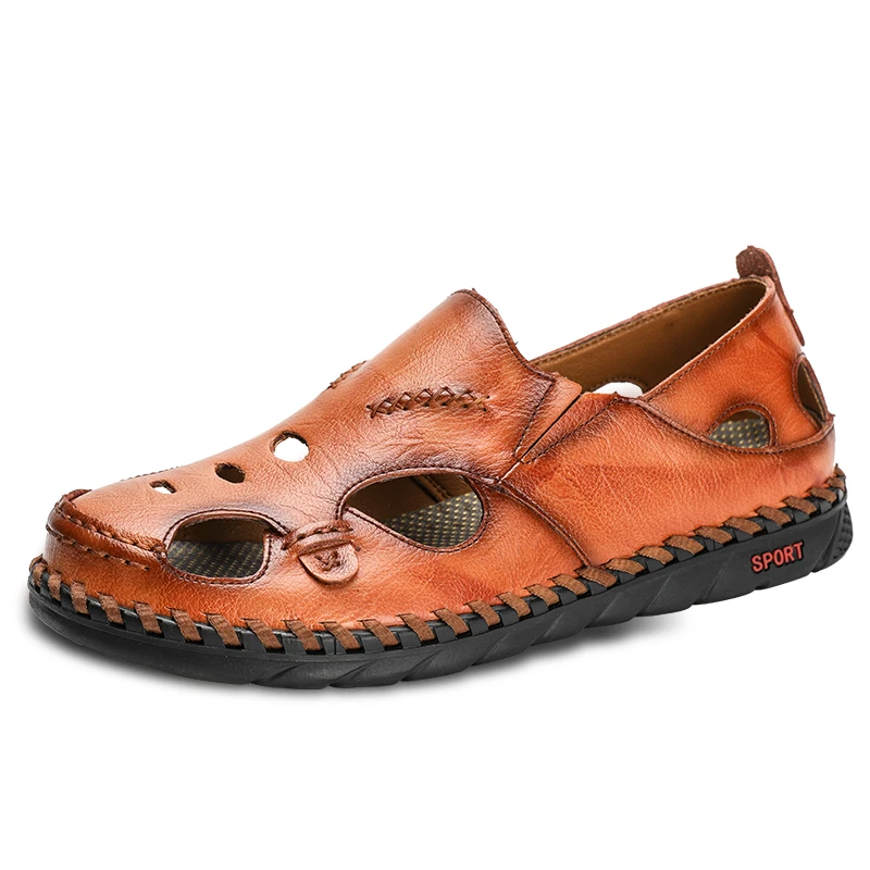 New Men's Sandals Summer Fashion Mens Shoes Beach Sandals Genuine Leather Casual Shoes Soft Non-slip Sandals Zapatos De Hombre
New Men's Sandals Summer Fashion Mens Shoes Beach Sandals Genuine Leather Casual Shoes Soft Non-slip Sandals Zapatos De Hombre
